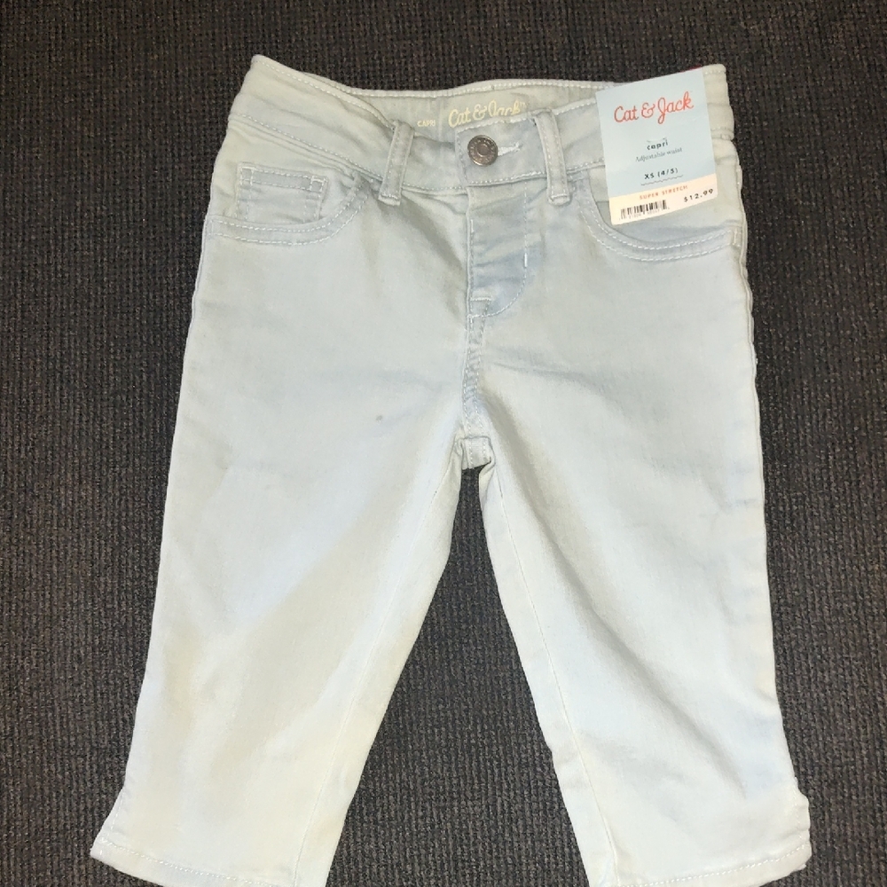 Cat & Jack Light Wash Denim Capris